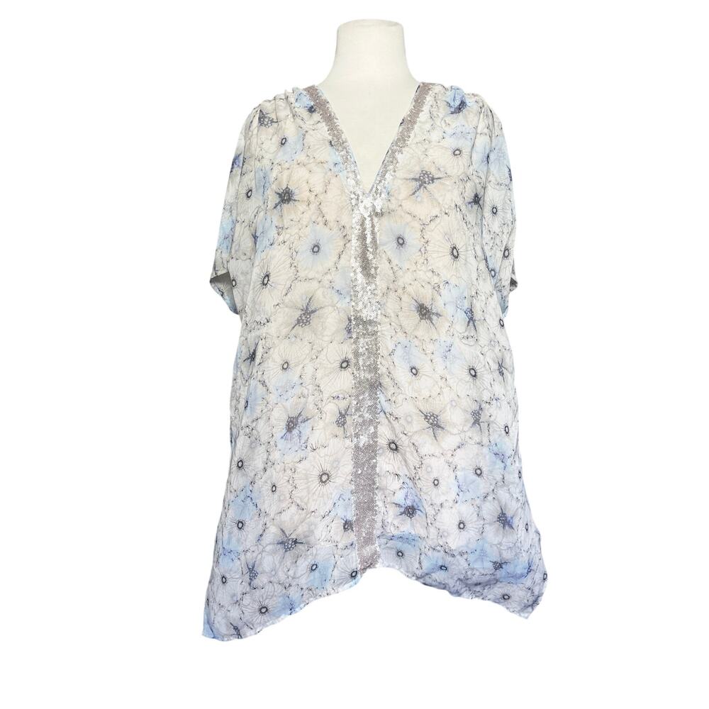 ANTHROPOLOGIE ONE SEPTEMBER Women’s Boho Sheer Sequin Tunic Medium